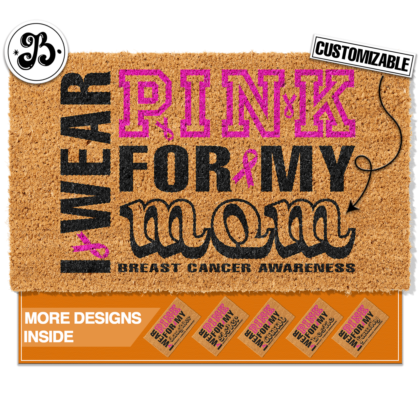 Wear Pink For Them Mats - Personalized